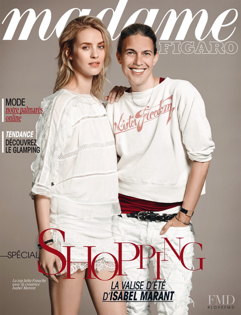 Isabel Marant featured on the Madame Figaro France cover from June 2014