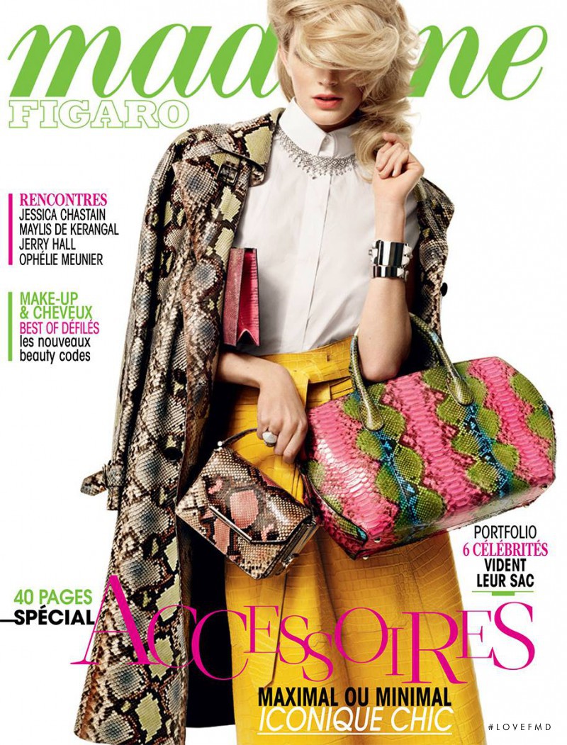 Quinta Witzel featured on the Madame Figaro France cover from March 2014