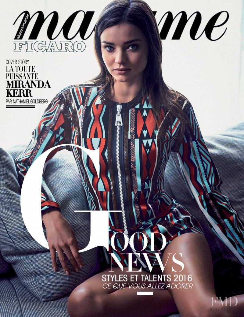 Miranda Kerr featured on the Madame Figaro France cover from December 2015