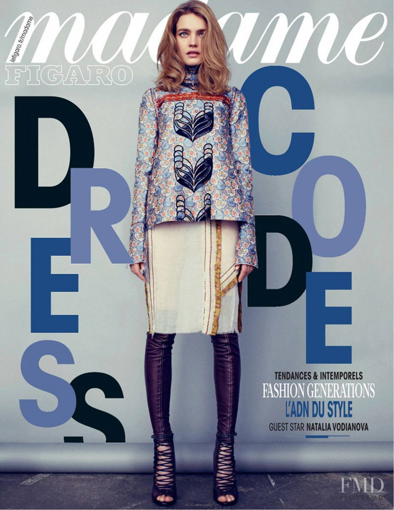 Natalia Vodianova featured on the Madame Figaro France cover from March 2015