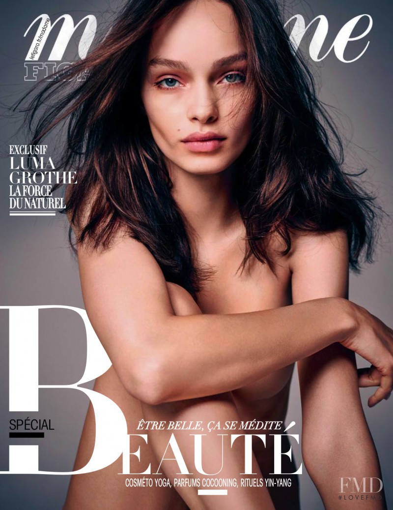 Luma Grothe featured on the Madame Figaro France cover from October 2015