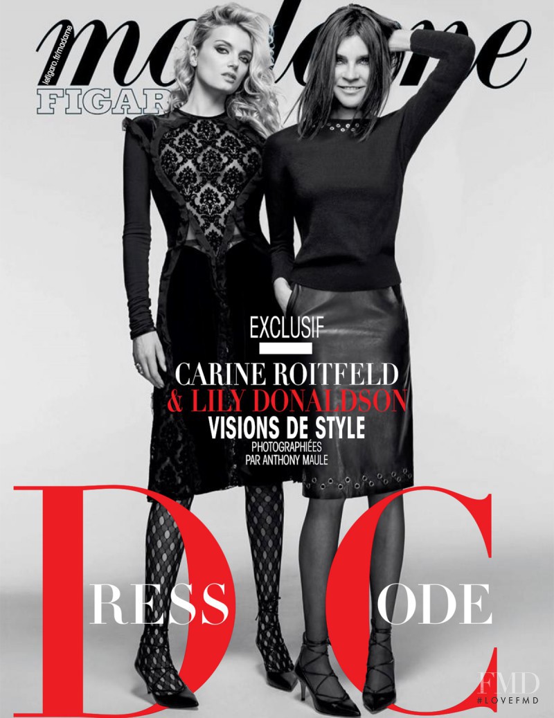 Lily Donaldson featured on the Madame Figaro France cover from September 2015