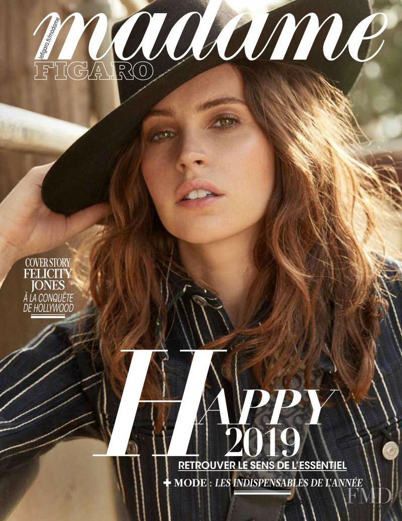 Felicity Jones  featured on the Madame Figaro France cover from December 2018