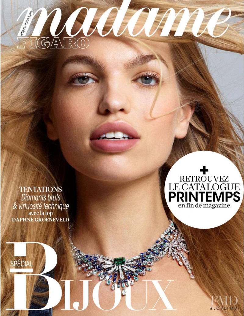 Daphne Groeneveld featured on the Madame Figaro France cover from November 2018