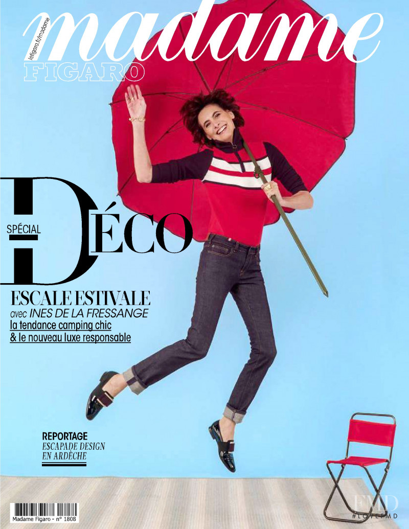 Ines de la Fressange featured on the Madame Figaro France cover from April 2019