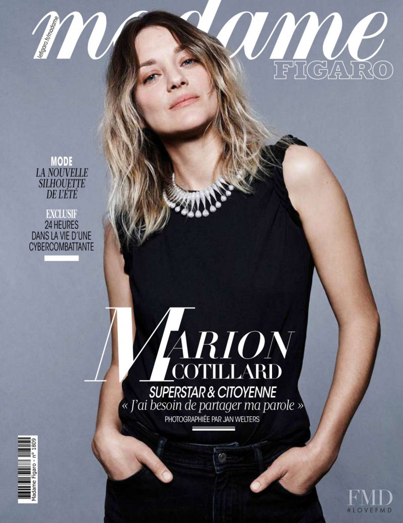 Marion Cotillard featured on the Madame Figaro France cover from April 2019