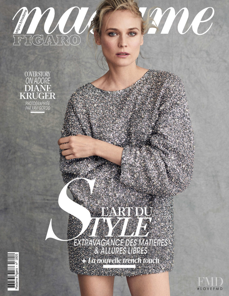 Diane Kruger featured on the Madame Figaro France cover from March 2019