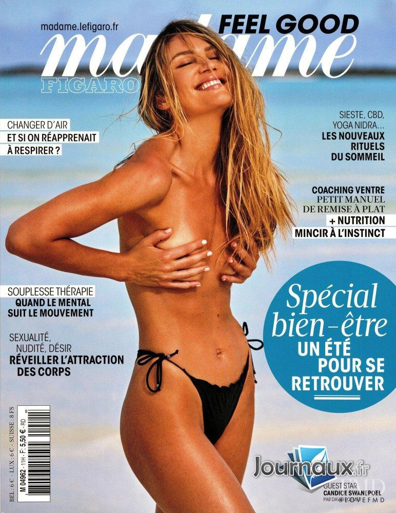 Candice Swanepoel featured on the Madame Figaro France cover from May 2021