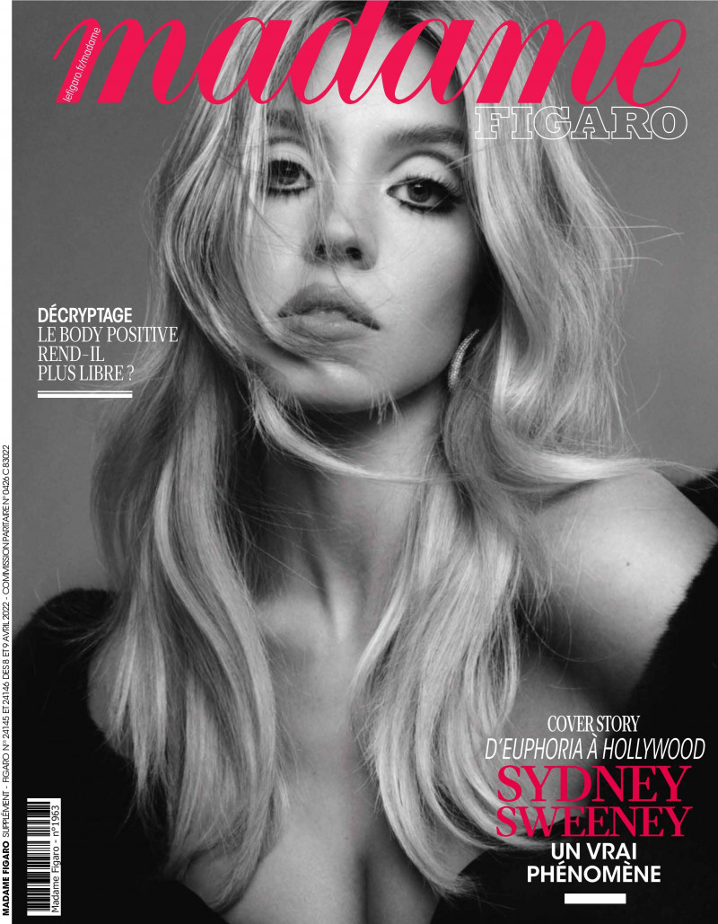 Sydney Sweeney featured on the Madame Figaro France cover from April 2022