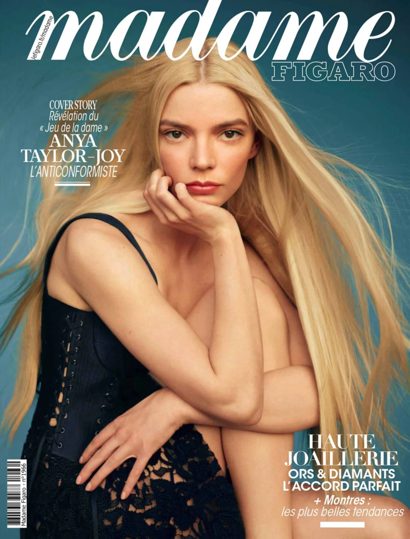 Anya Taylor-Joy featured on the Madame Figaro France cover from April 2022