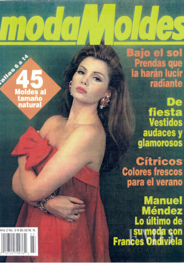 Frances Ondiviela featured on the Moda Moldes cover from March 1993