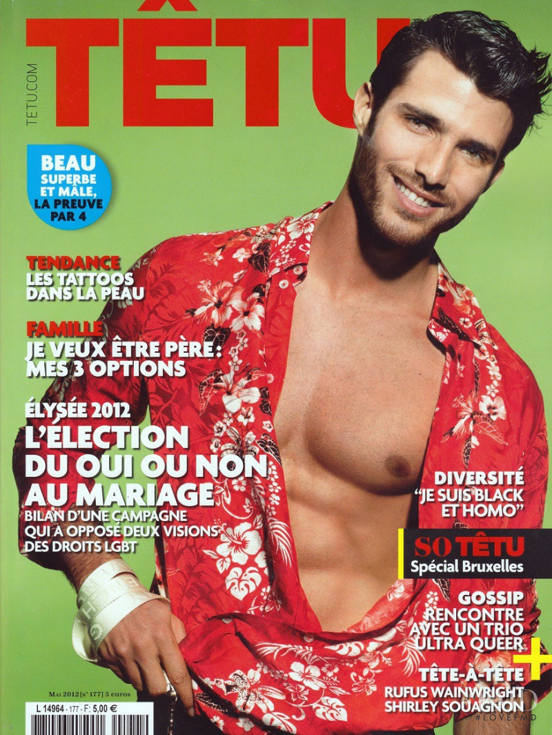 Martin Arrarte featured on the Têtu cover from May 2012