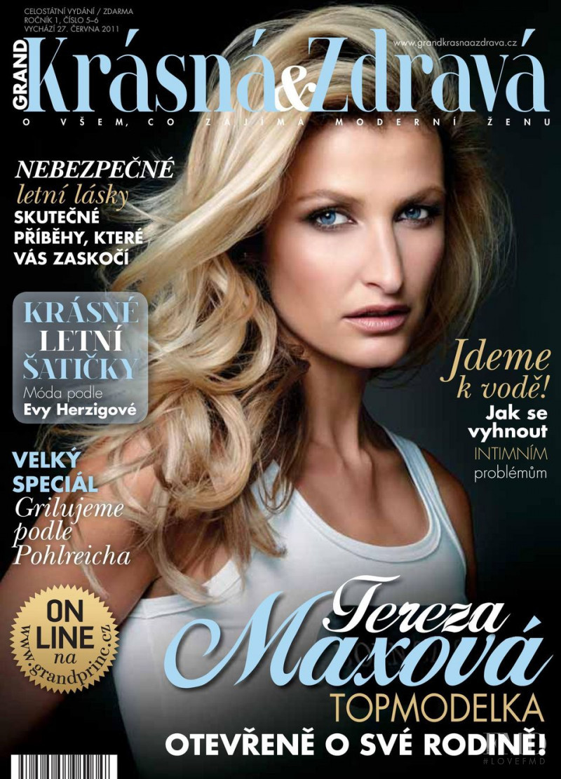 Tereza Maxová featured on the Krasna & Zdrava cover from June 2011