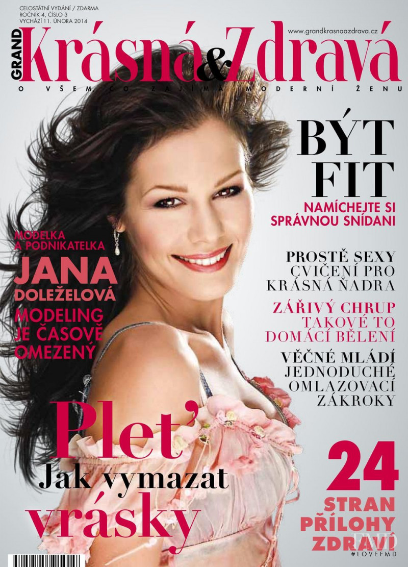 Jana Dolezelova featured on the Krasna & Zdrava cover from February 2014