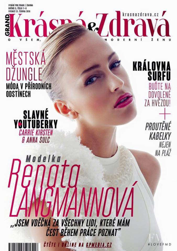 Renata Langmanova featured on the Krasna & Zdrava cover from July 2016