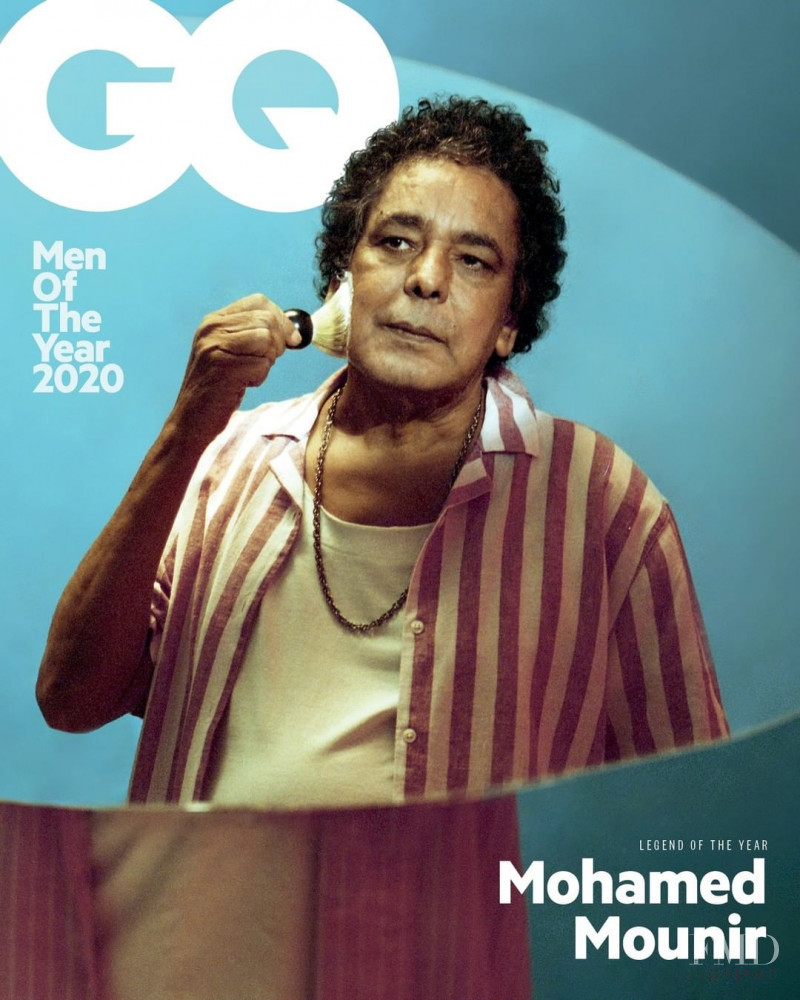 Mohamed Mounir featured on the GQ Middle East cover from December 2020