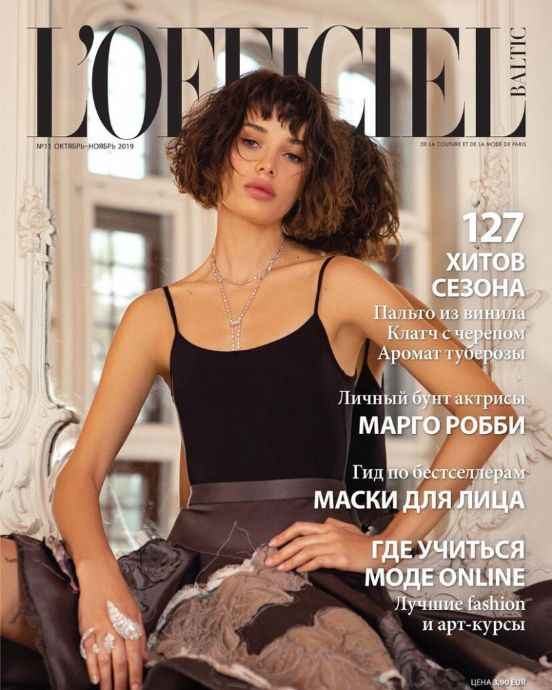 Renata Gubaeva featured on the L\'Officiel Baltic cover from October 2019