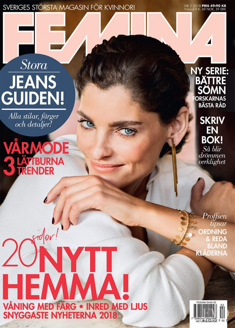 Nadia el Dassouki featured on the Femina Sweden cover from February 2018