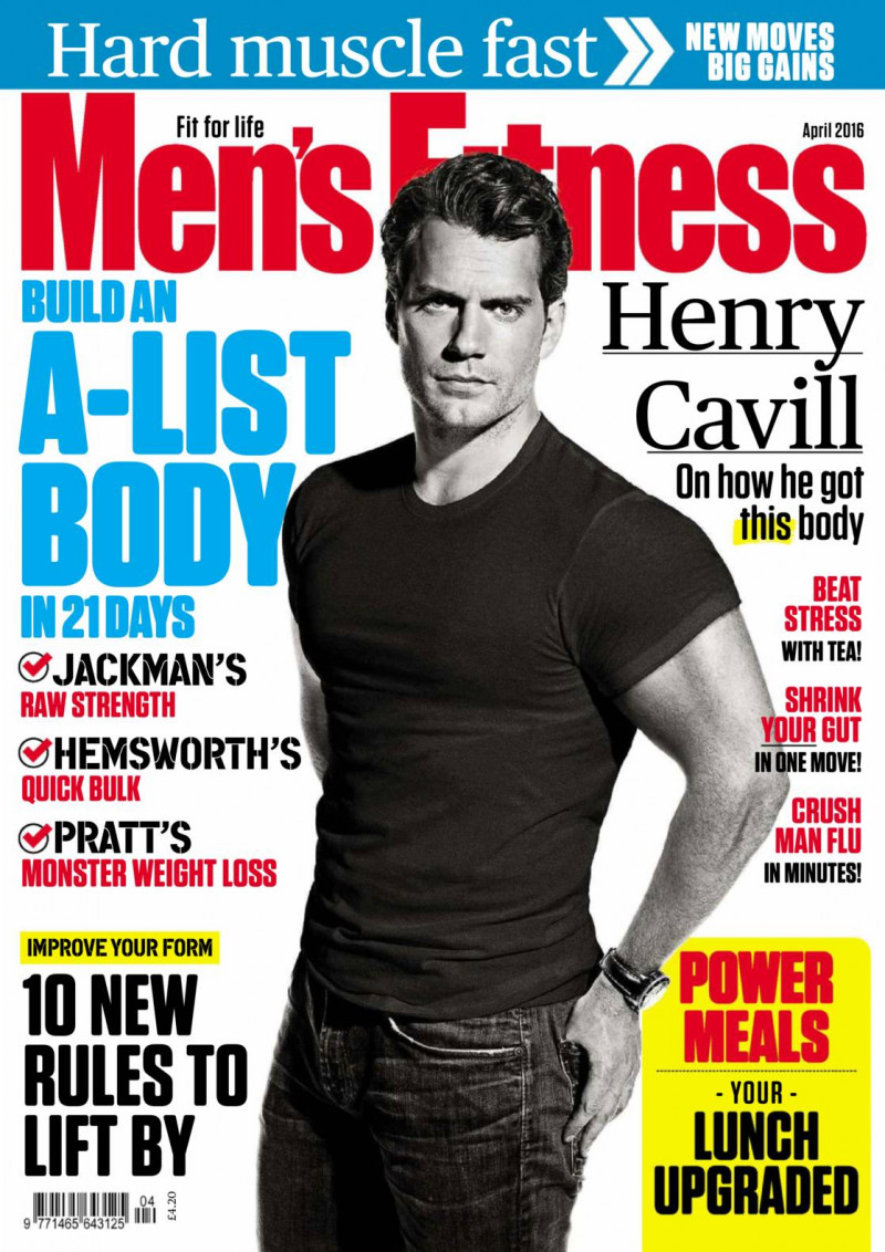 Henry Cavill featured on the Men\'s Fitness UK cover from April 2016