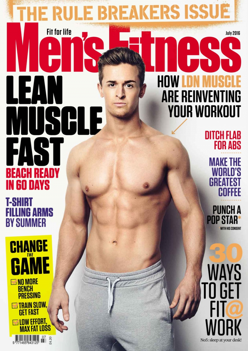  featured on the Men\'s Fitness UK cover from July 2016