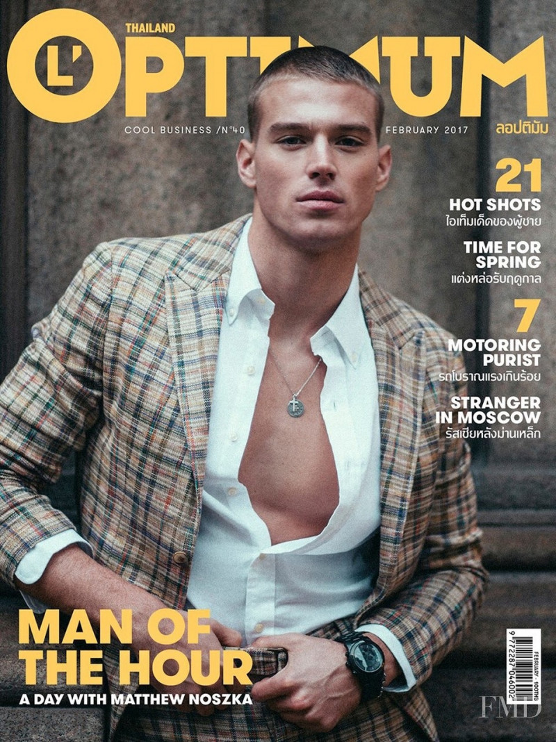 Matthew Noszka featured on the L\'Optimum Thailand cover from February 2017