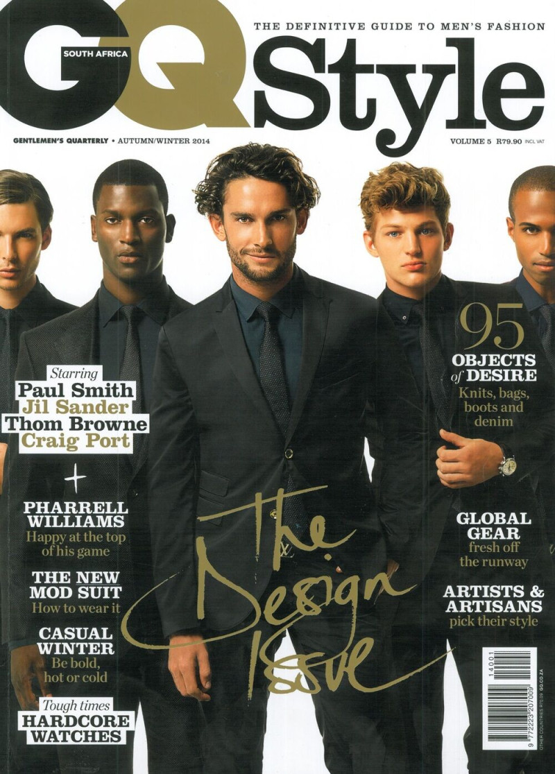 Sebastian Sauvé featured on the GQ Style South Africa cover from May 2014