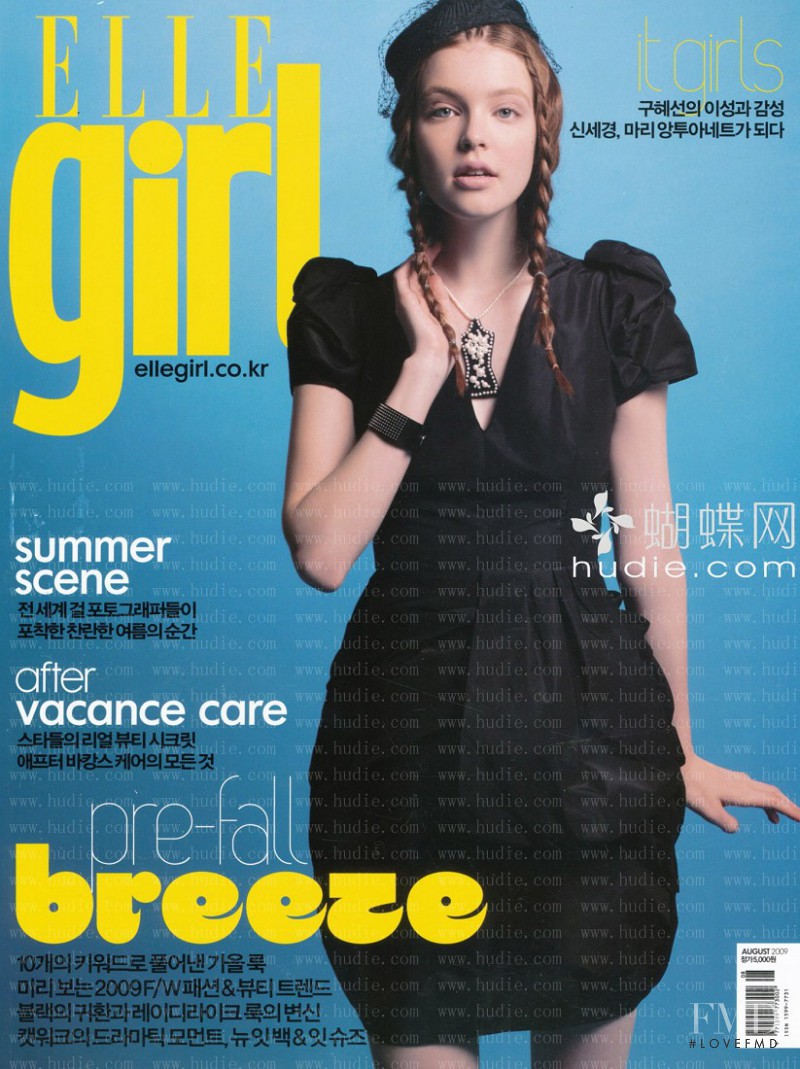 Anna Arendshorst featured on the Elle Girl Korea cover from August 2009