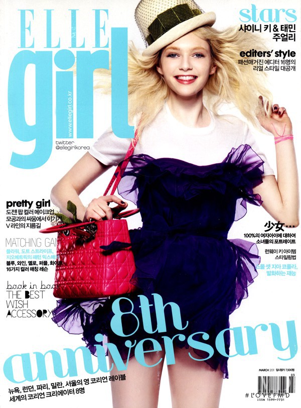 Beatrice Adochitei featured on the Elle Girl Korea cover from March 2011