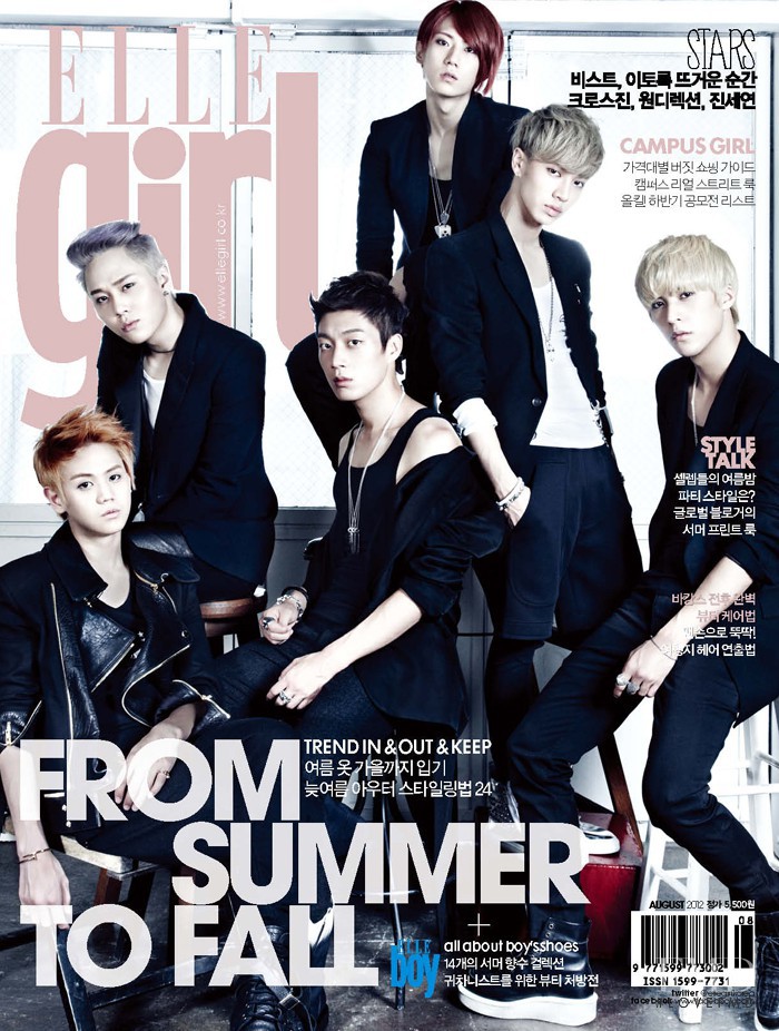  featured on the Elle Girl Korea cover from August 2012