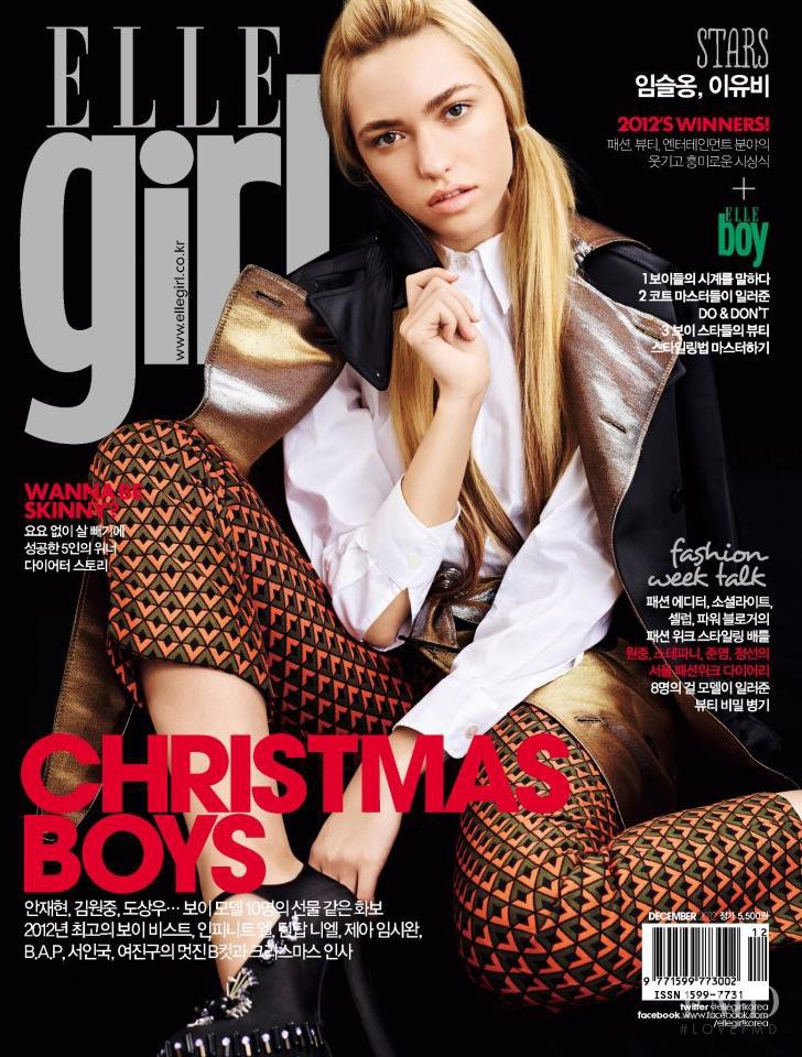 Cora Keegan featured on the Elle Girl Korea cover from December 2012