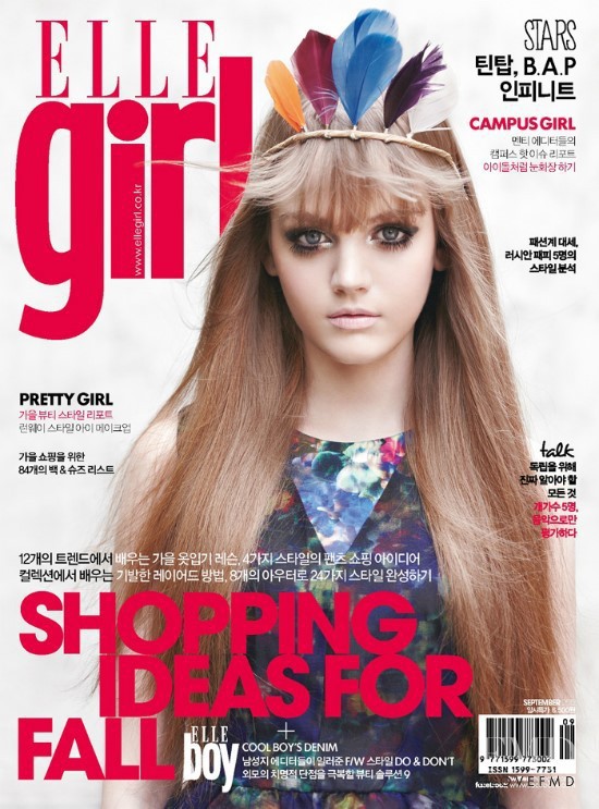 Dakota Rose featured on the Elle Girl Korea cover from September 2012