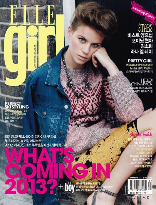 Imogen Newton featured on the Elle Girl Korea cover from January 2013