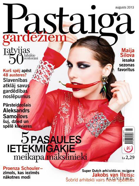 Mara Kampernova featured on the Pastaiga Latvia cover from August 2013