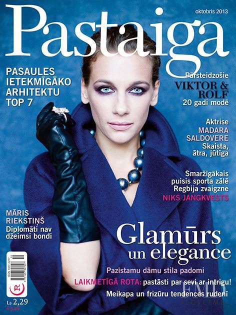 Madara Saldovere featured on the Pastaiga Latvia cover from October 2013