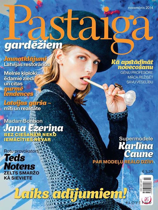 Karlina Caune featured on the Pastaiga Latvia cover from November 2014