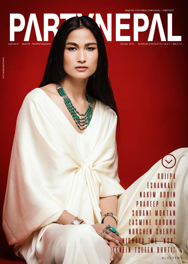 Varsha Thapa featured on the Party Nepal cover from January 2018