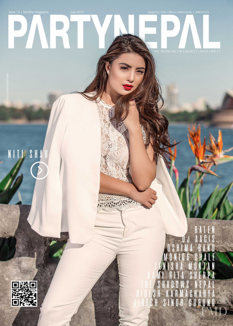 Niti Shah featured on the Party Nepal cover from July 2019