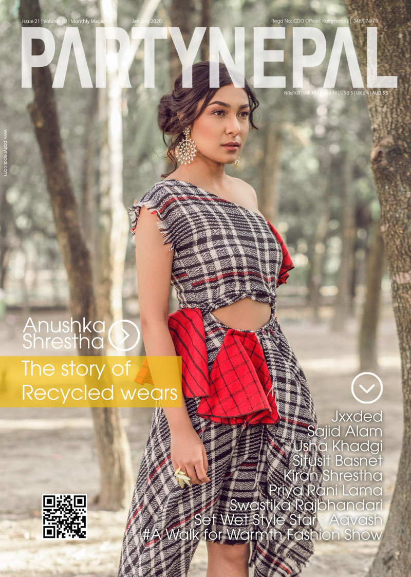 Anushka Shrestha featured on the Party Nepal cover from January 2020