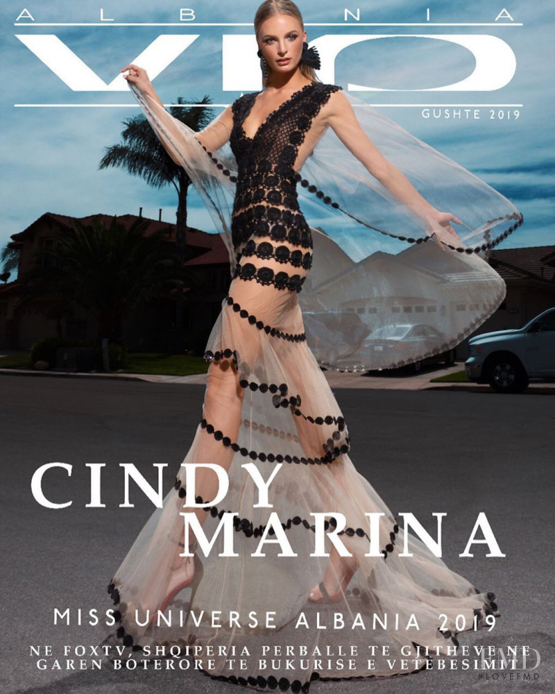 Cindy Marina featured on the Vip Albania cover from August 2019