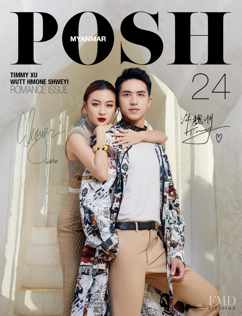 Timmy Xu, Wutt Hmone Shwe Yi featured on the Posh Myanmar cover from April 2020