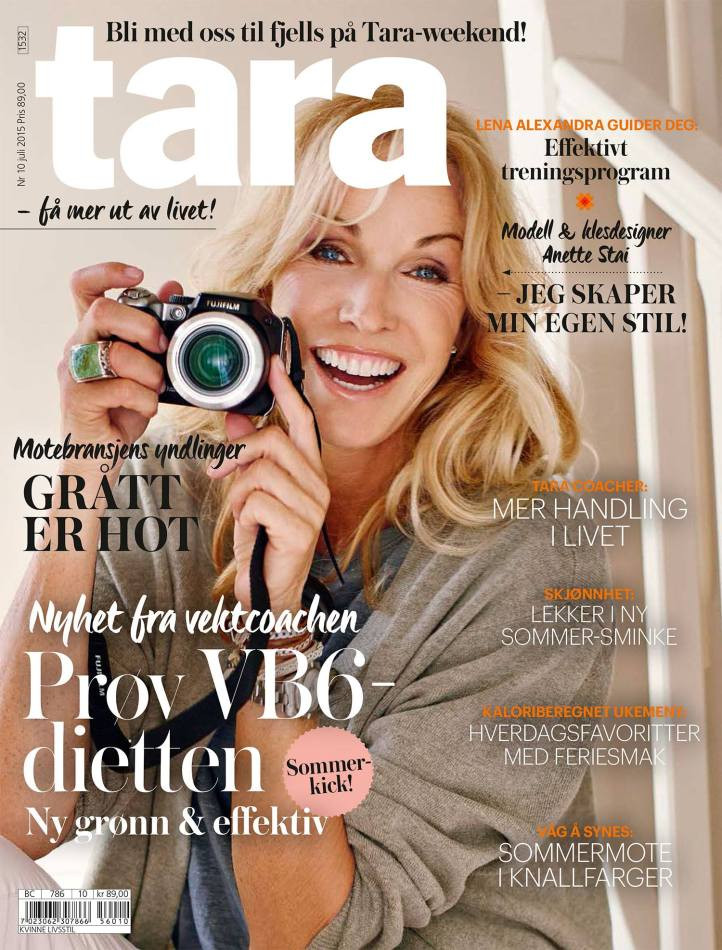 Anette Stai featured on the Tara cover from July 2015