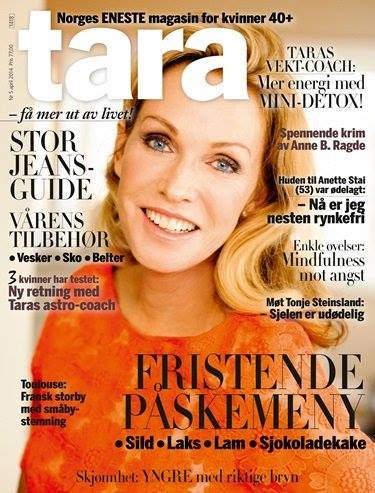 Anette Stai featured on the Tara cover from June 2017