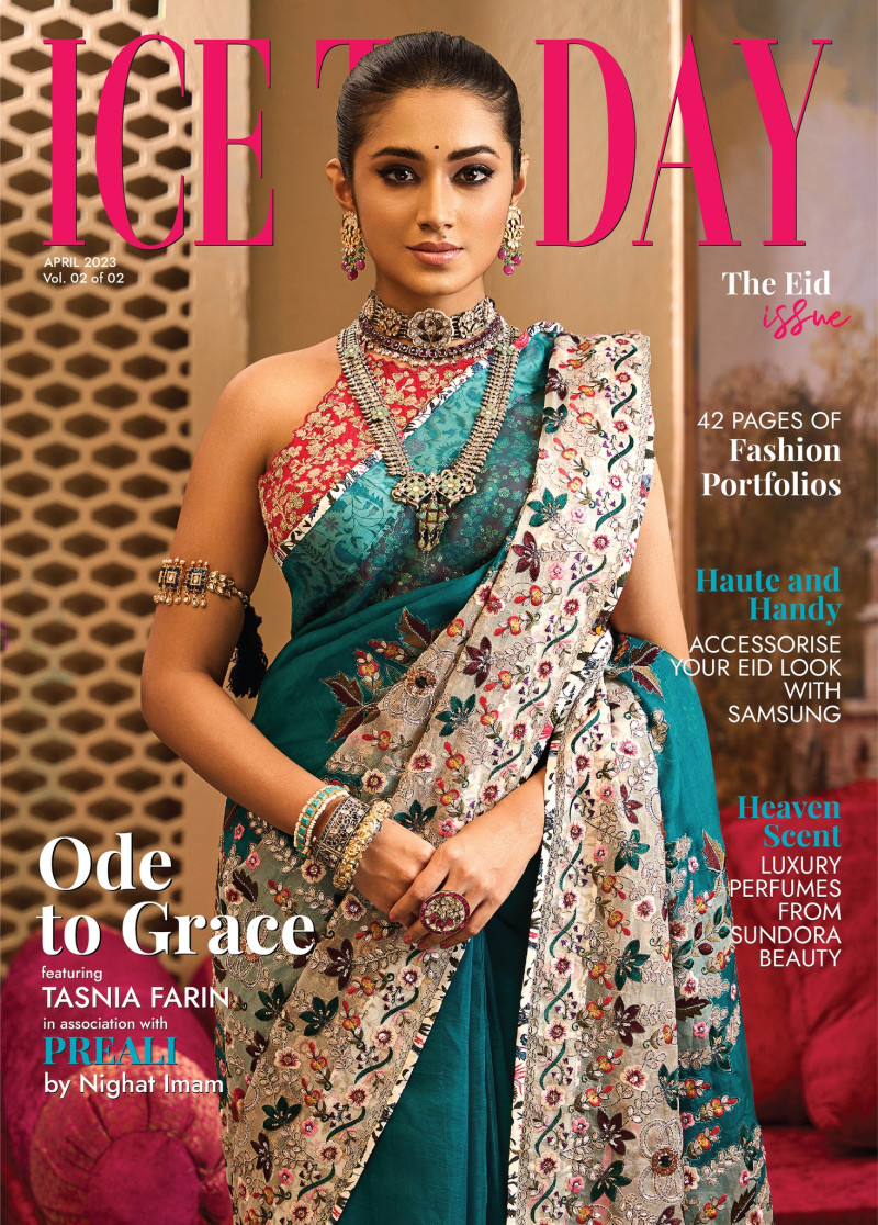 Tasnia Farin featured on the Ice Today cover from April 2023