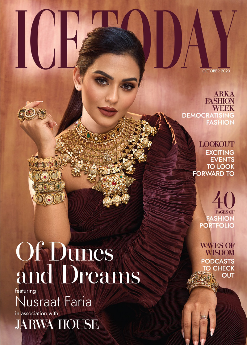 Nusraat Faria featured on the Ice Today cover from October 2023