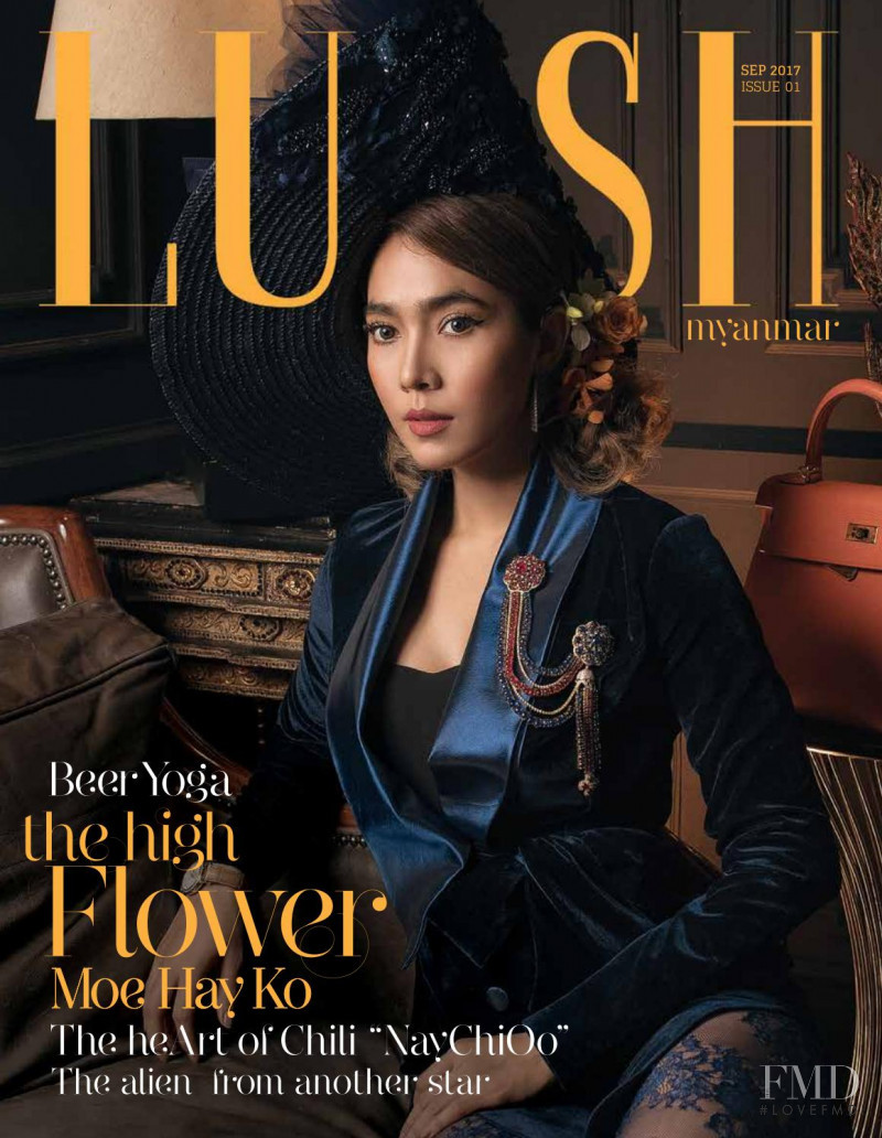 Moe Hay Ko featured on the Lush Myanmar cover from September 2017