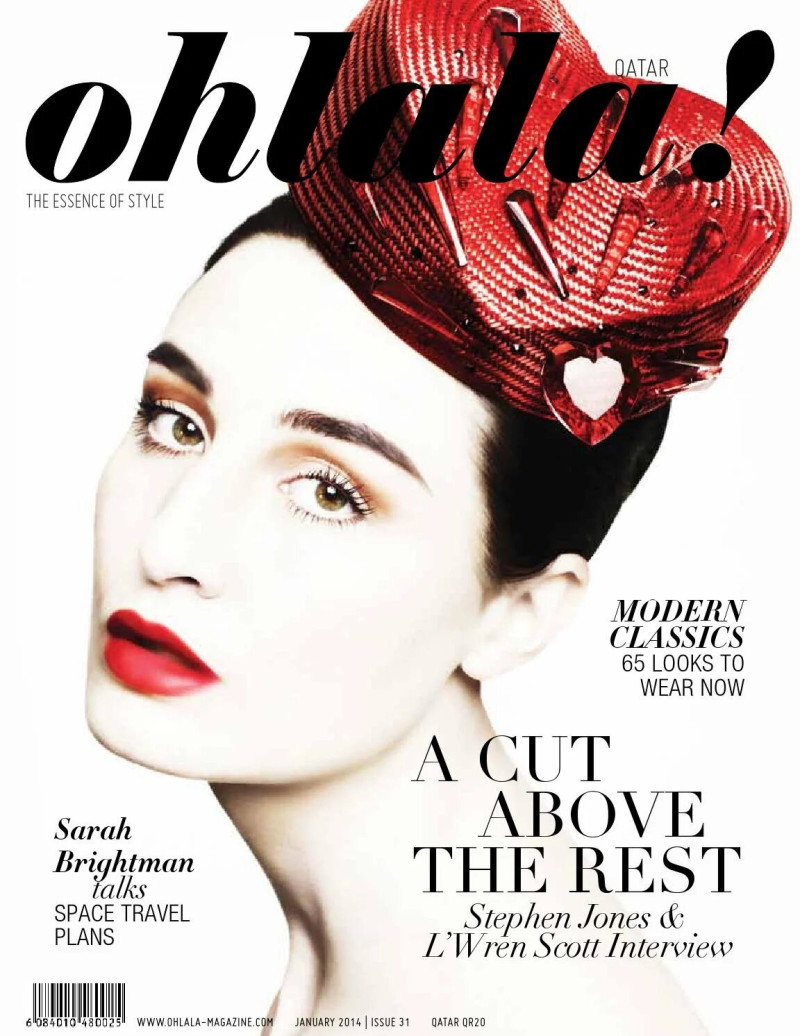 Erin O%Connor featured on the Ohlala Qatar cover from January 2014