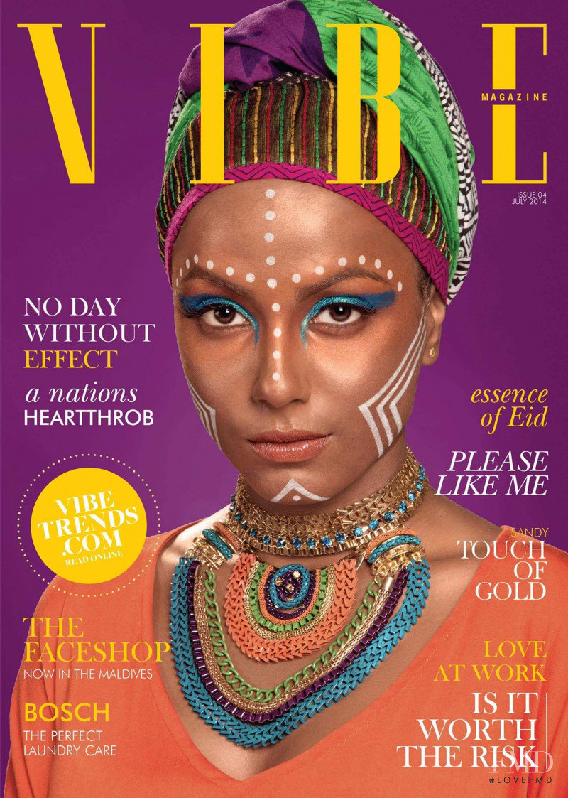 Mai featured on the Vibe Maldives cover from July 2014