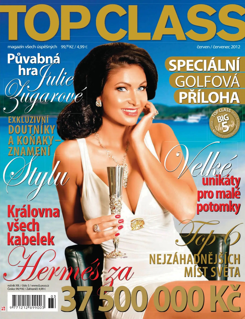 Julie Zugarova featured on the Top Class cover from June 2012