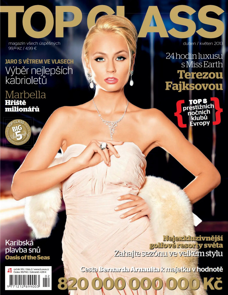 Tereza Fajksova featured on the Top Class cover from April 2013