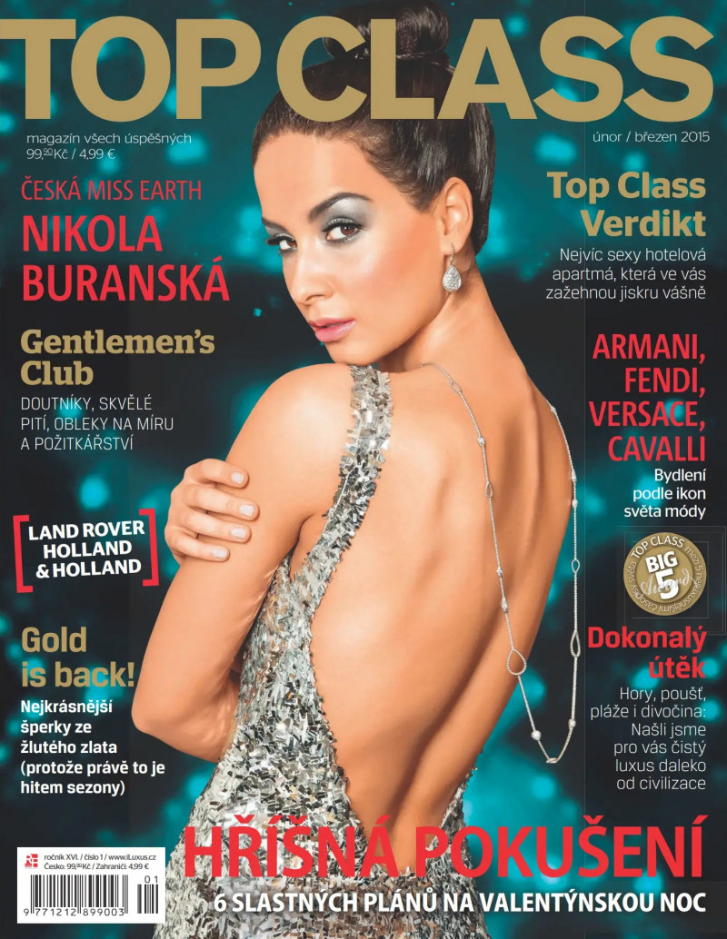 Nikola Buranska featured on the Top Class cover from February 2015